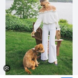 Tuckernuck White Off-Shoulder Blouse